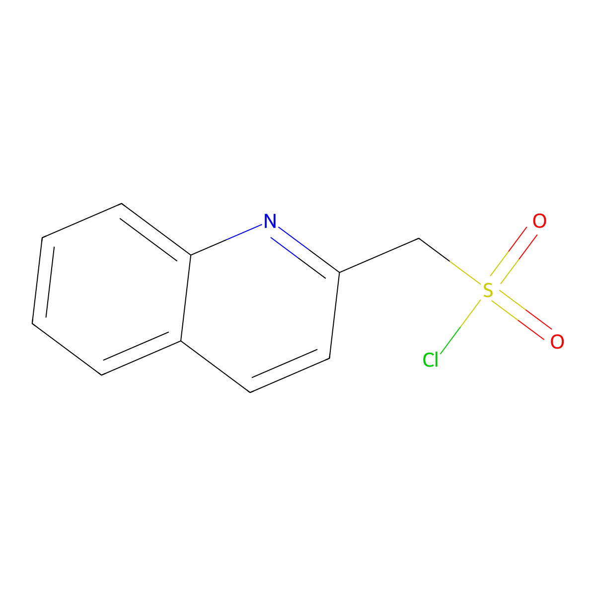 (Quinolin-2-yl)methanesulfonyl chloride molecular structure, CAS 1042787-06-3