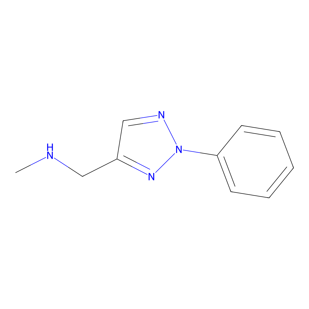 methyl[(2-phenyl-2H-1,2,3-triazol-4-yl)methyl]amine molecular structure, CAS 1042787-37-0
