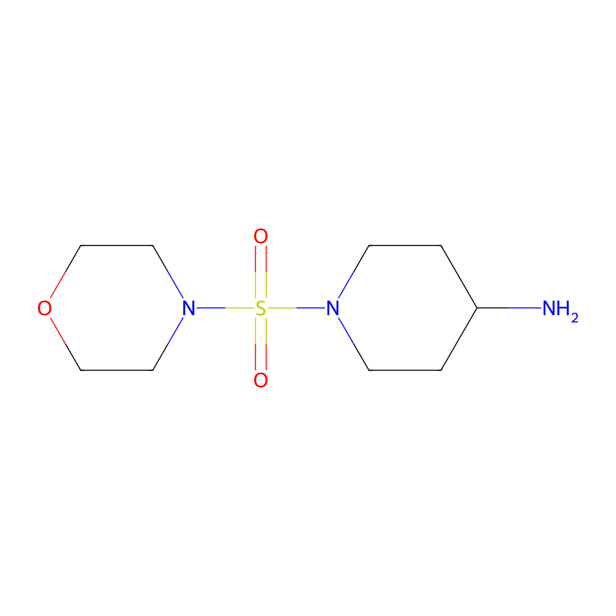 1-(Morpholinosulfonyl)piperidin-4-amine molecular structure, CAS 1042791-75-2