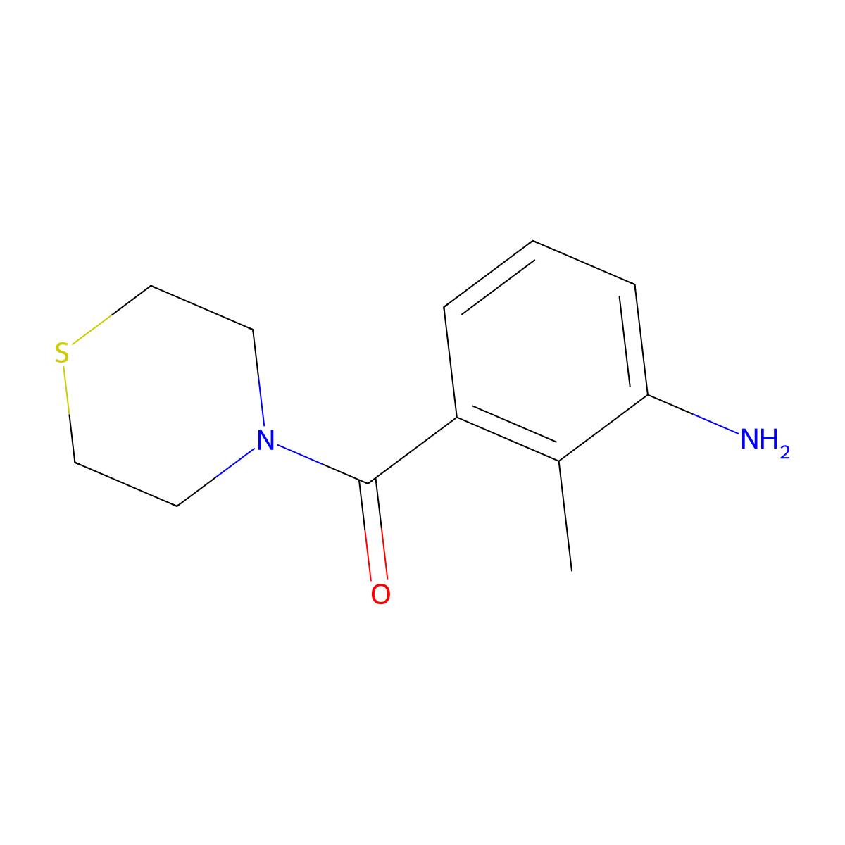 2-Methyl-3-(thiomorpholine-4-carbonyl)aniline molecular structure, CAS 1042798-15-1
