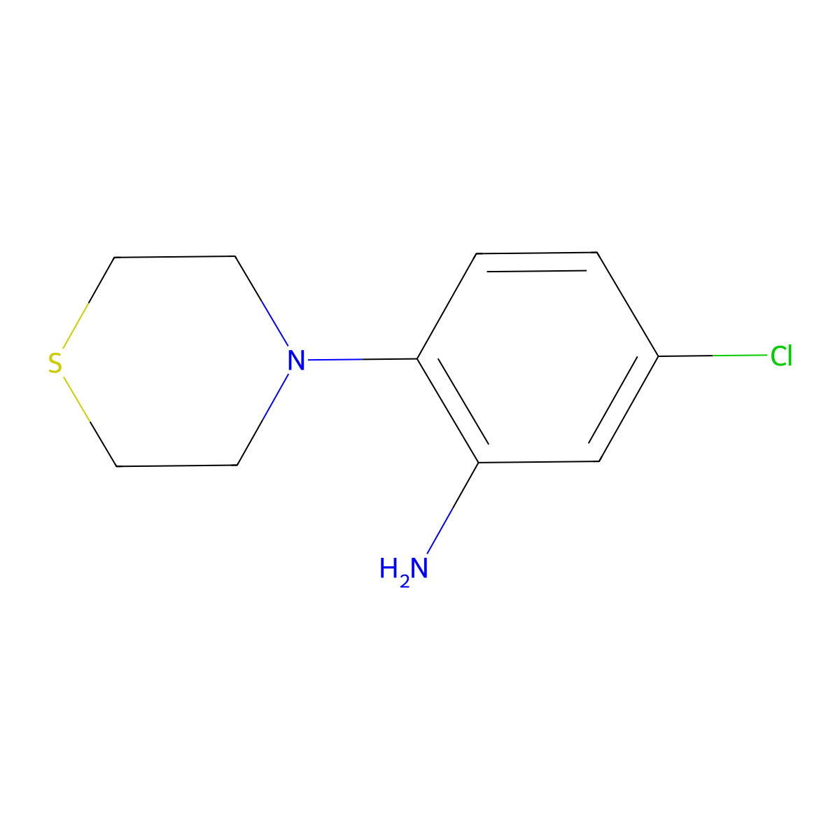 5-Chloro-2-(thiomorpholin-4-yl)aniline molecular structure, CAS 1042798-56-0