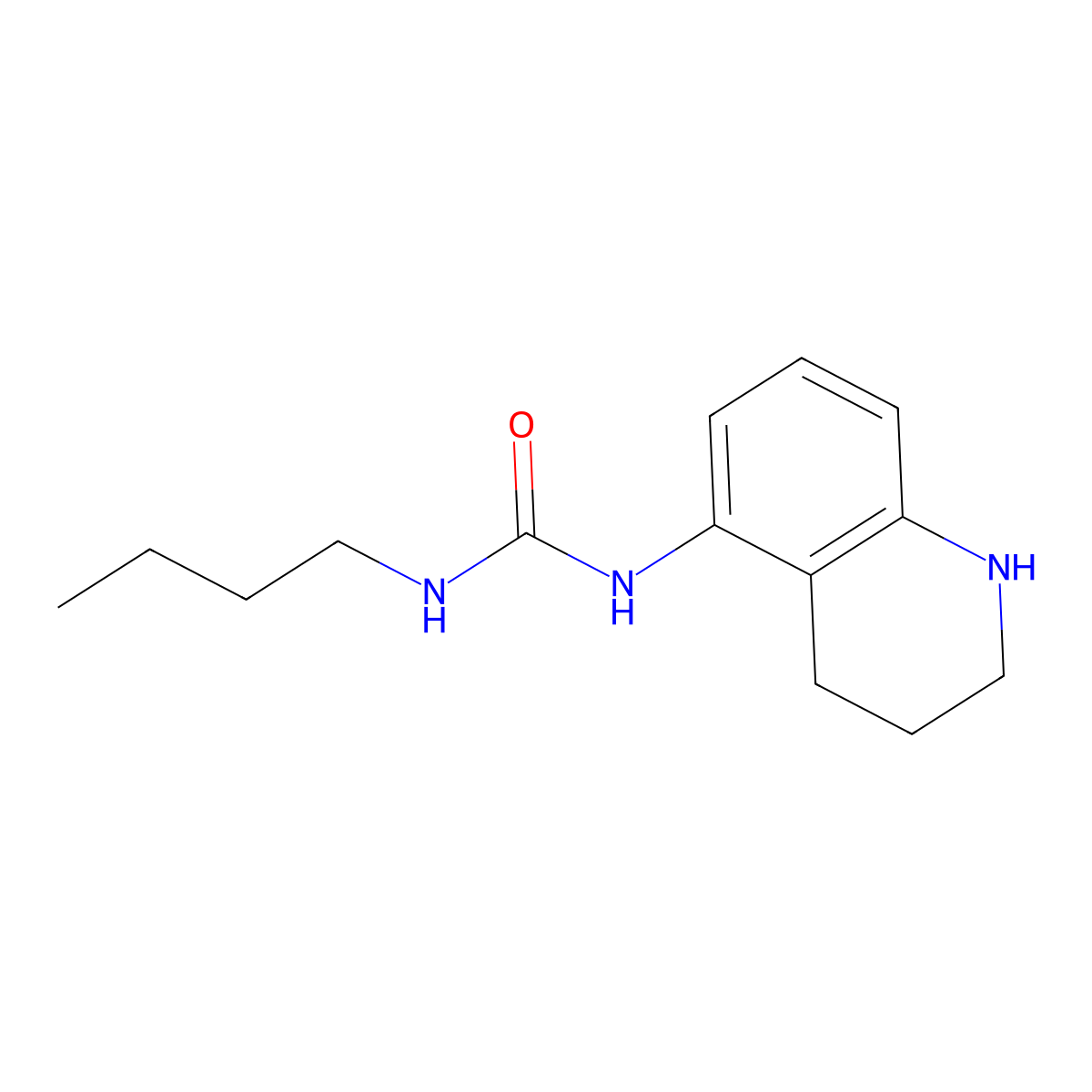 3-Butyl-1-(1,2,3,4-tetrahydroquinolin-5-yl)urea molecular structure, CAS 1042798-87-7
