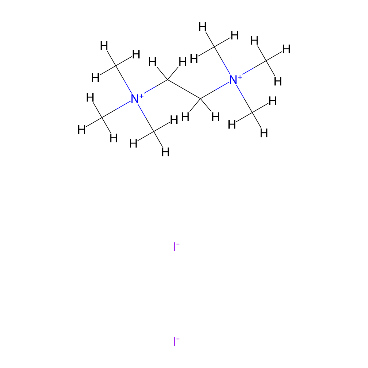 Dimethonium diiodide molecular structure, CAS 10428-58-7