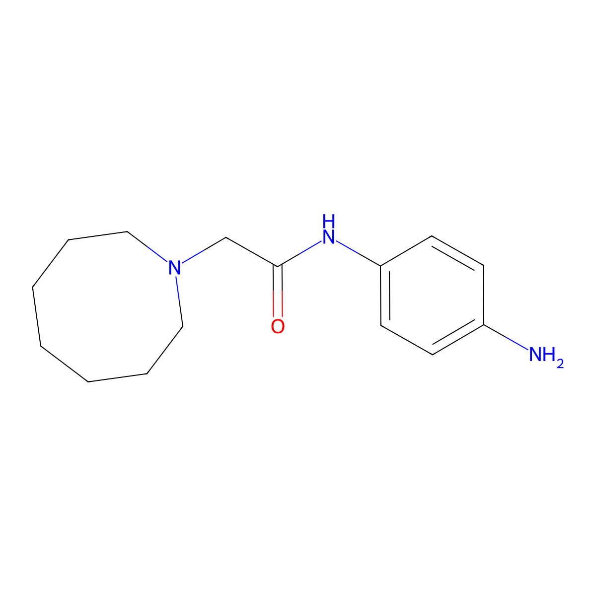 N-(4-aminophenyl)-2-(azocan-1-yl)acetamide molecular structure, CAS 1042802-17-4
