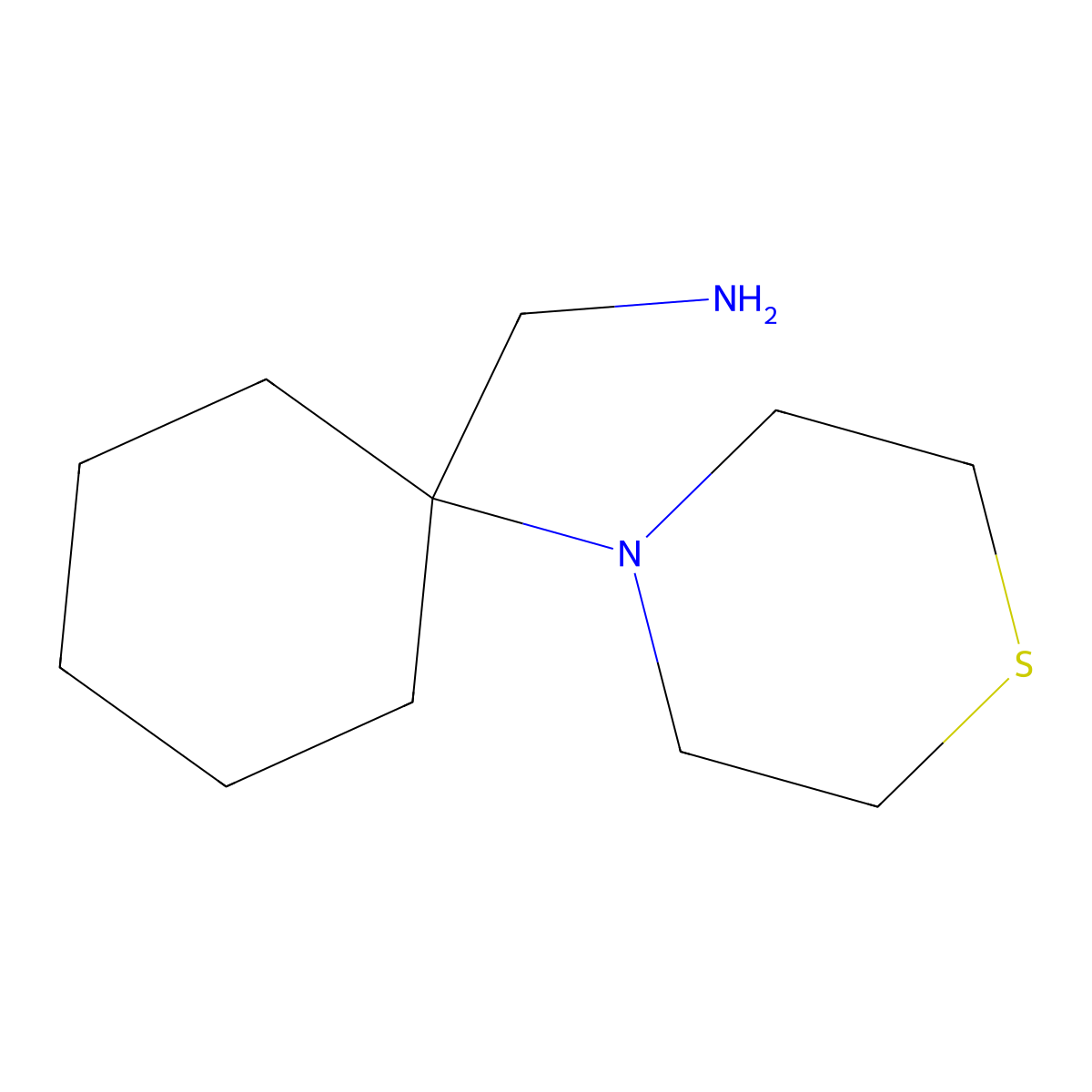 [1-(Thiomorpholin-4-yl)cyclohexyl]methanamine molecular structure, CAS 1042802-79-8