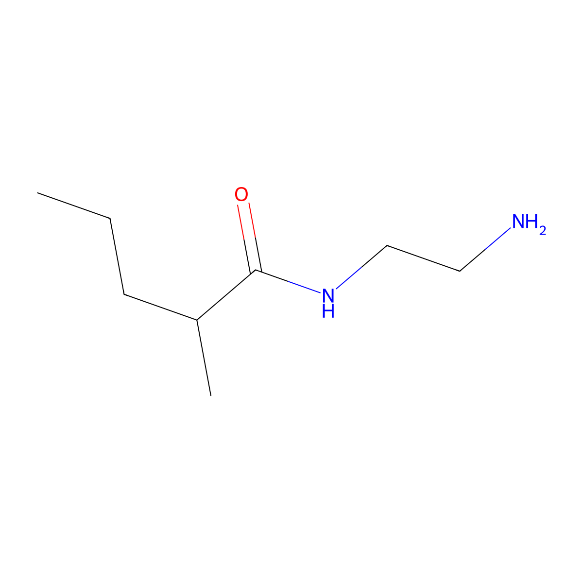 N-(2-aminoethyl)-2-methylpentanamide molecular structure, CAS 1042806-46-1