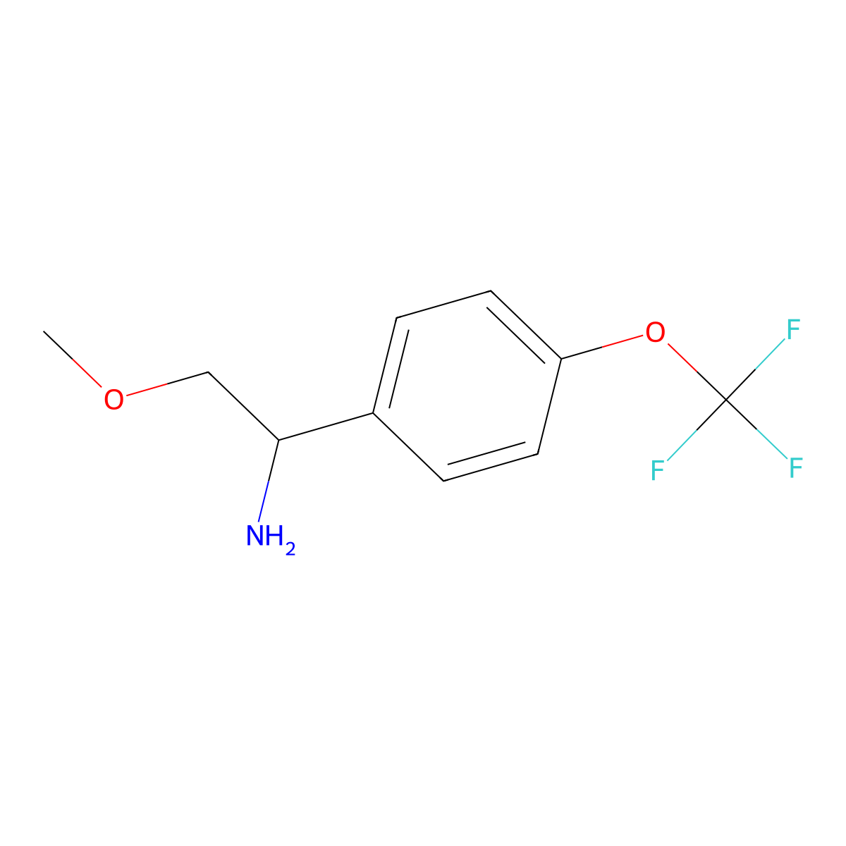 2-Methoxy-1-[4-(trifluoromethoxy)phenyl]ethylamine molecular structure, CAS 1042807-67-9