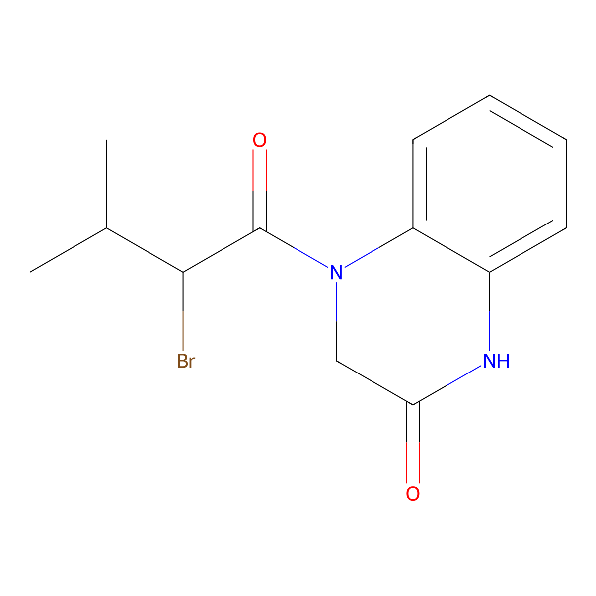 4-(2-Bromo-3-methylbutanoyl)-1,2,3,4-tetrahydroquinoxalin-2-one molecular structure, CAS 1042811-60-8