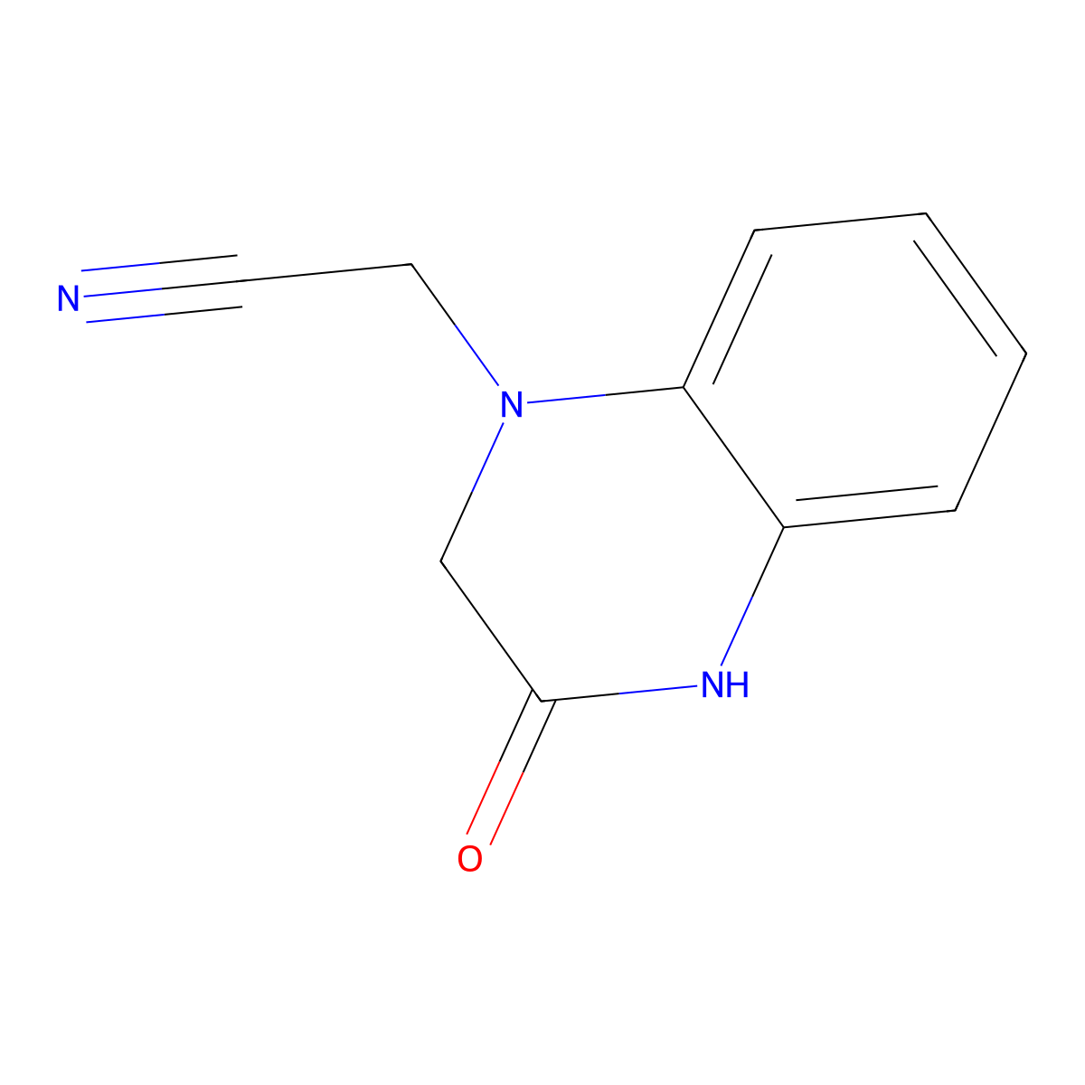 2-(3-Oxo-3,4-dihydroquinoxalin-1(2H)-yl)acetonitrile molecular structure, CAS 1042812-28-1