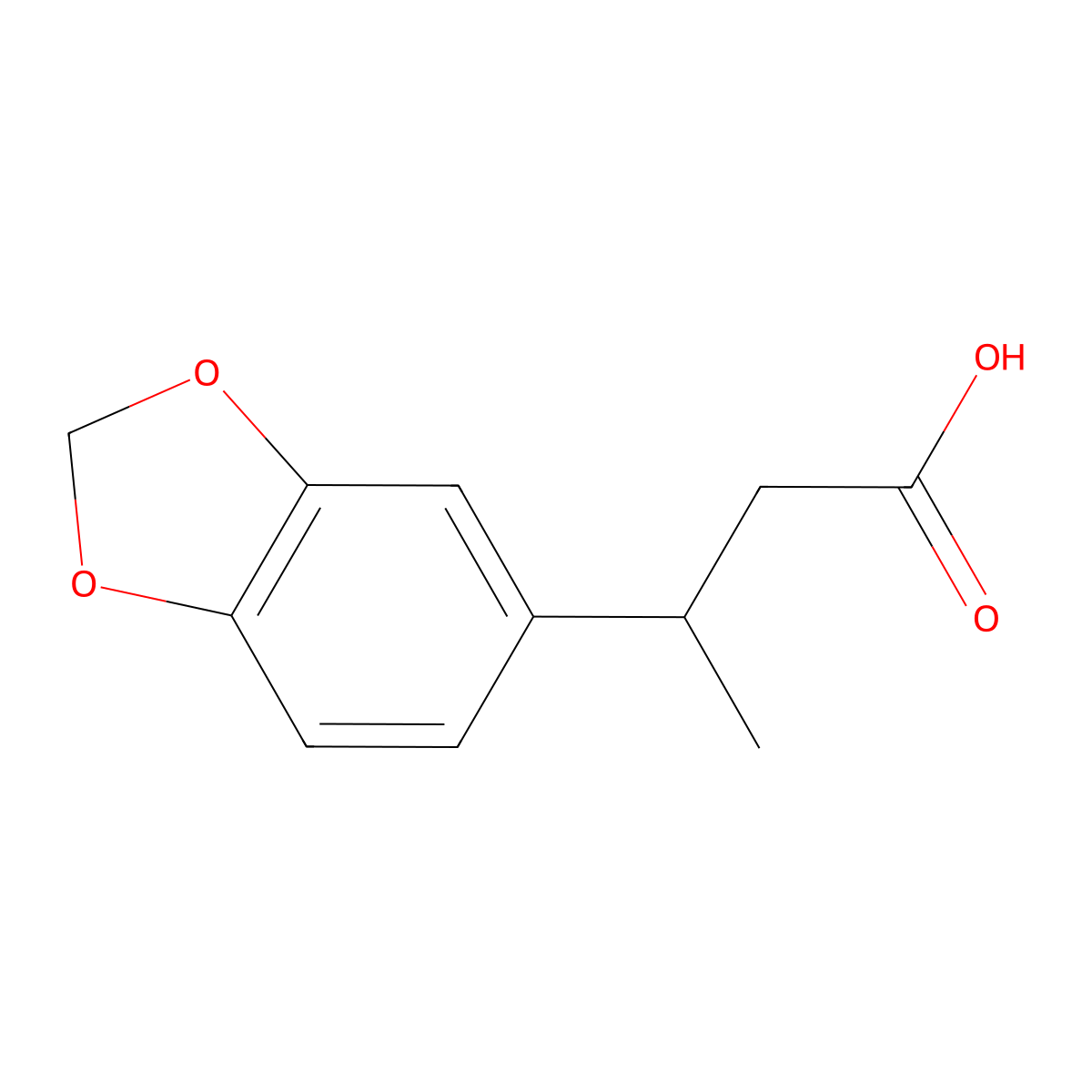 3-(1,3-Dioxaindan-5-yl)butanoic acid molecular structure, CAS 1042815-18-8