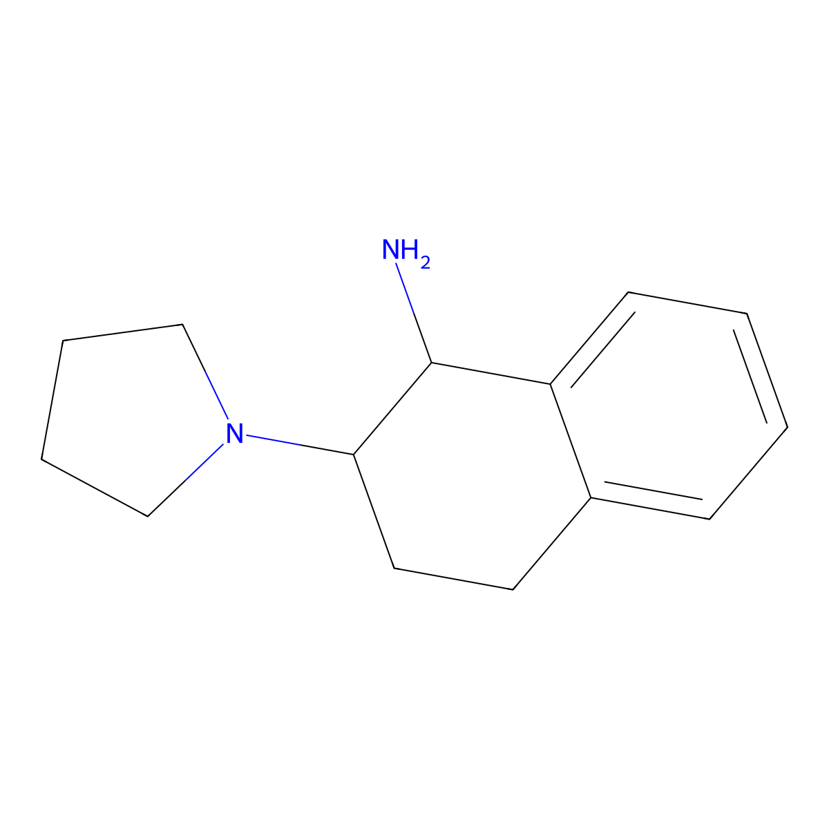 2-(Pyrrolidin-1-yl)-1,2,3,4-tetrahydronaphthalen-1-amine molecular structure, CAS 1042816-46-5