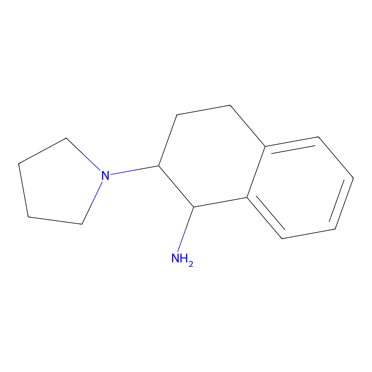 2-(Pyrrolidin-1-yl)-1,2,3,4-tetrahydronaphthalen-1-amine molecular structure, CAS 1042816-46-5