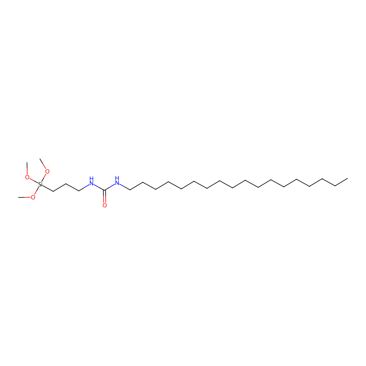 Urea, N-octadecyl-N'-[3-(trimethoxysilyl)propyl]- molecular structure, CAS 104282-58-8