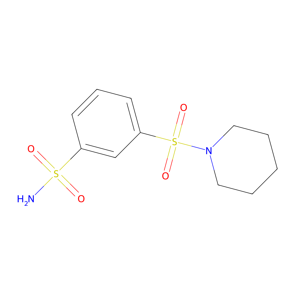 3-(Piperidine-1-sulfonyl)benzene-1-sulfonamide molecular structure, CAS 1042860-85-4