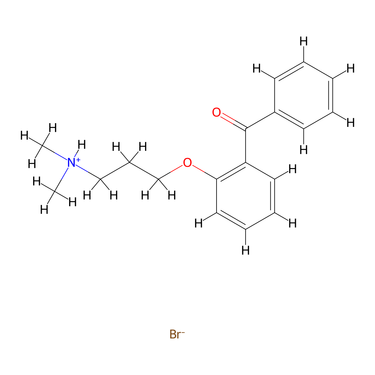 Benzophenone, 2-(3-(dimethylamino)propoxy)-, hydrobromide molecular structure, CAS 10429-25-1