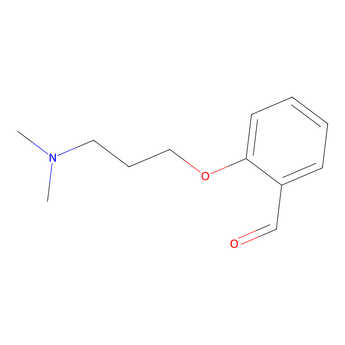 2-[3-(Dimethylamino)propoxy]benzaldehyde molecular structure, CAS 10429-30-8