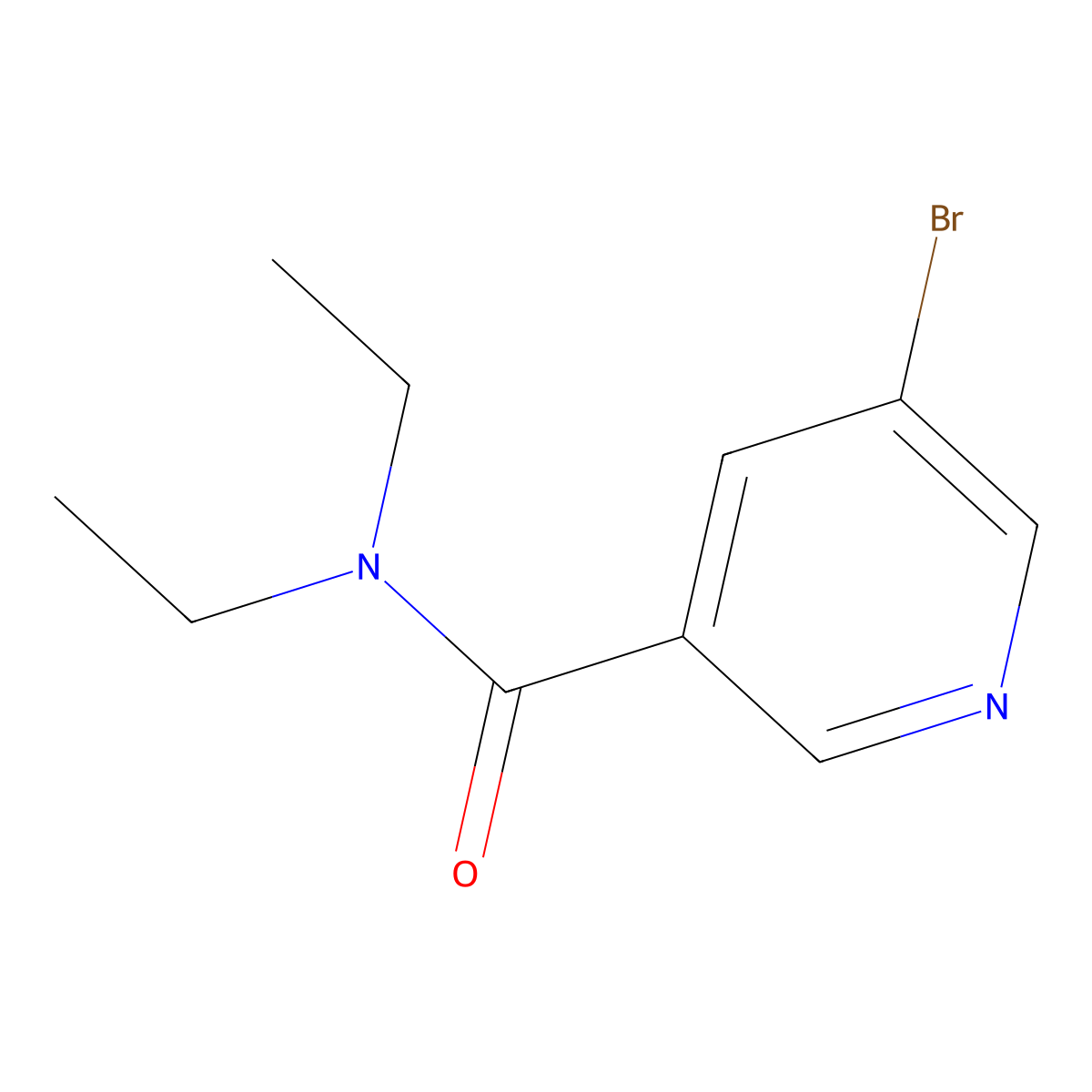 5-Bromo-N,N-diethyl-3-pyridinecarboxamide molecular structure, CAS 104290-44-0