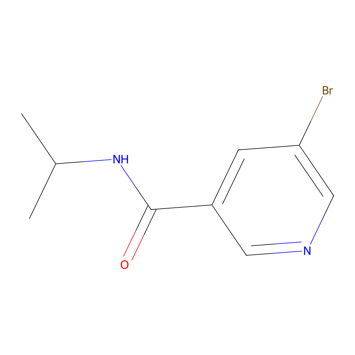 Isopropyl 5-bromonicotinamide molecular structure, CAS 104290-45-1