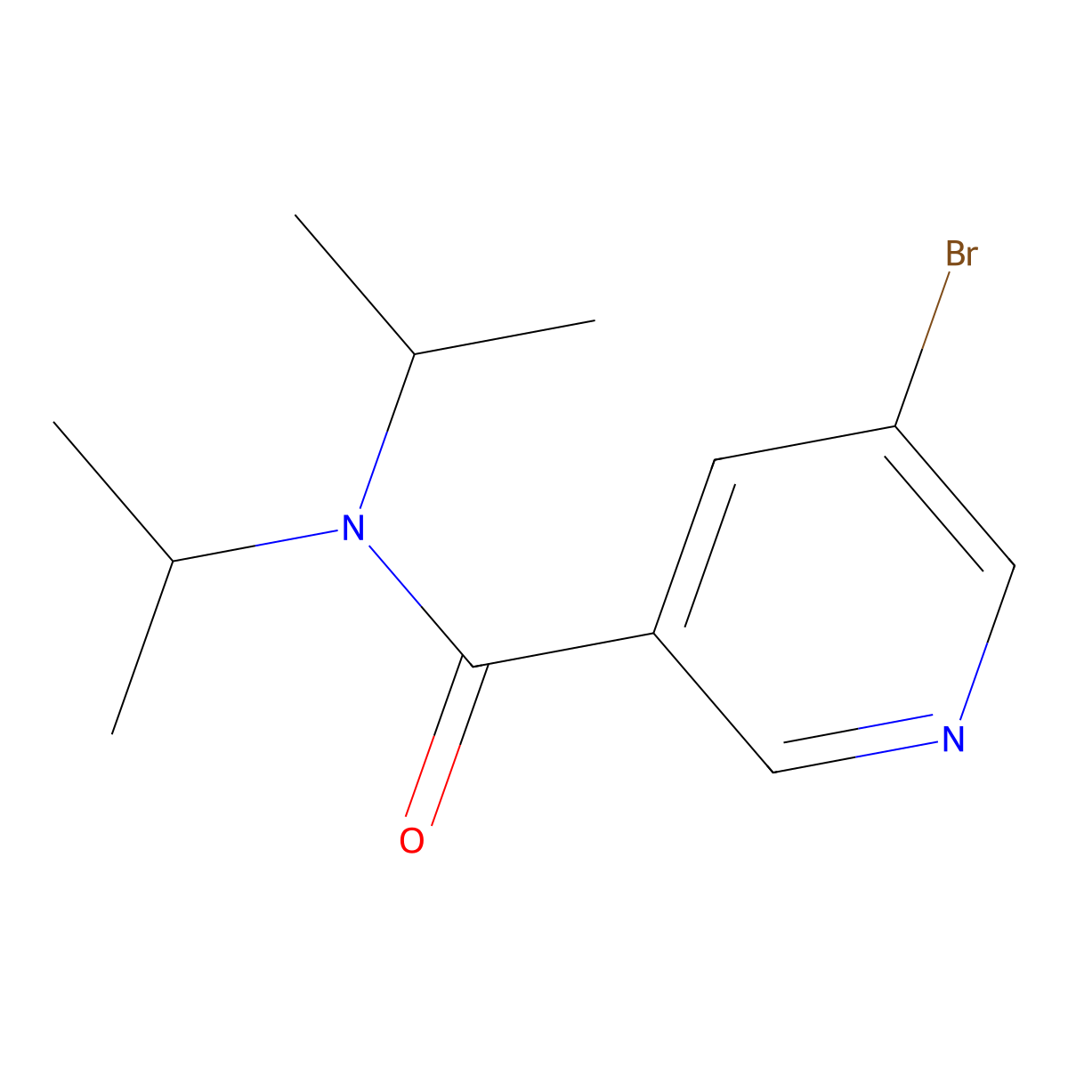 5-Bromo-N,N-bis(1-methylethyl)-3-pyridinecarboxamide molecular structure, CAS 104290-46-2