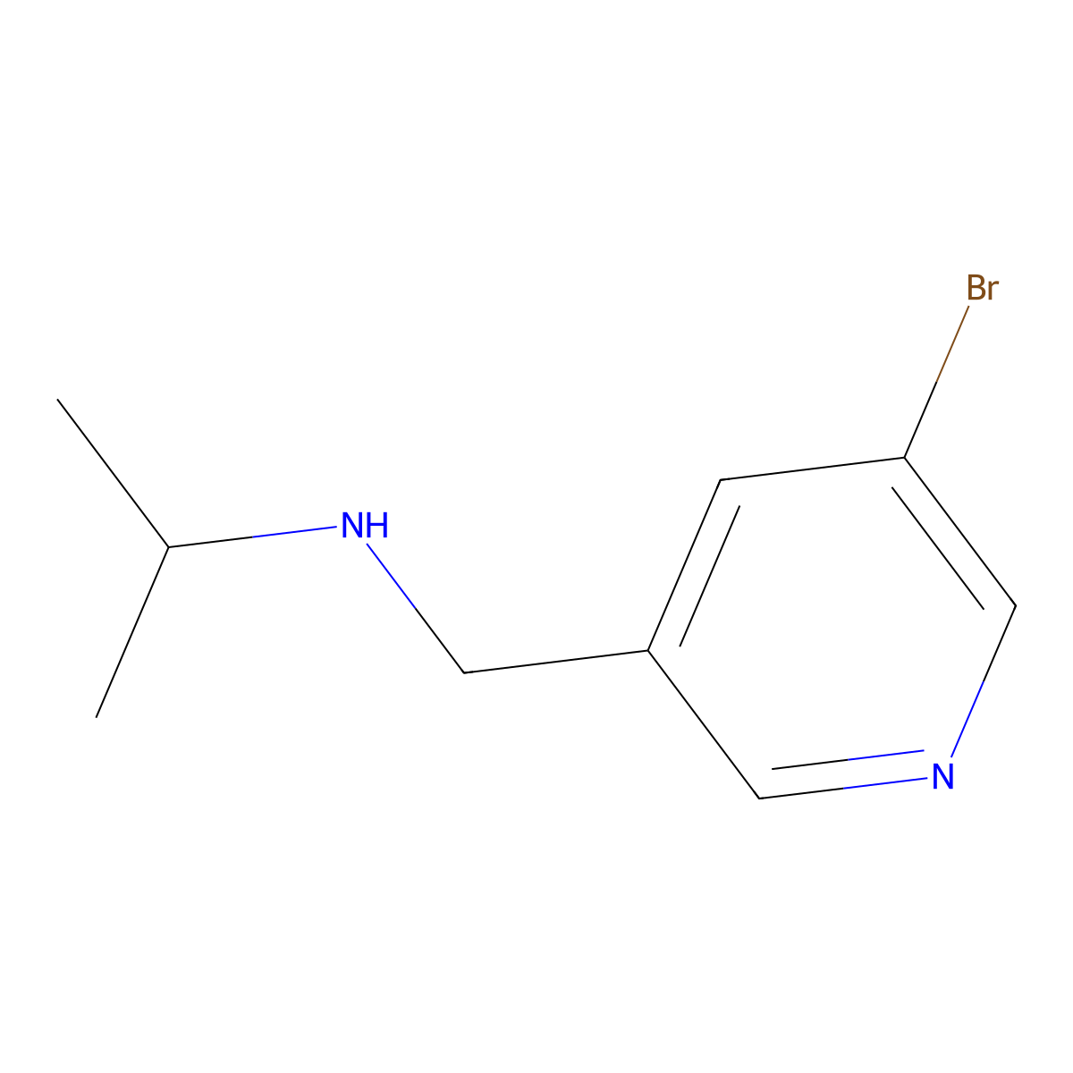 N-((5-bromopyridin-3-yl)methyl)propan-2-amine molecular structure, CAS 104290-49-5