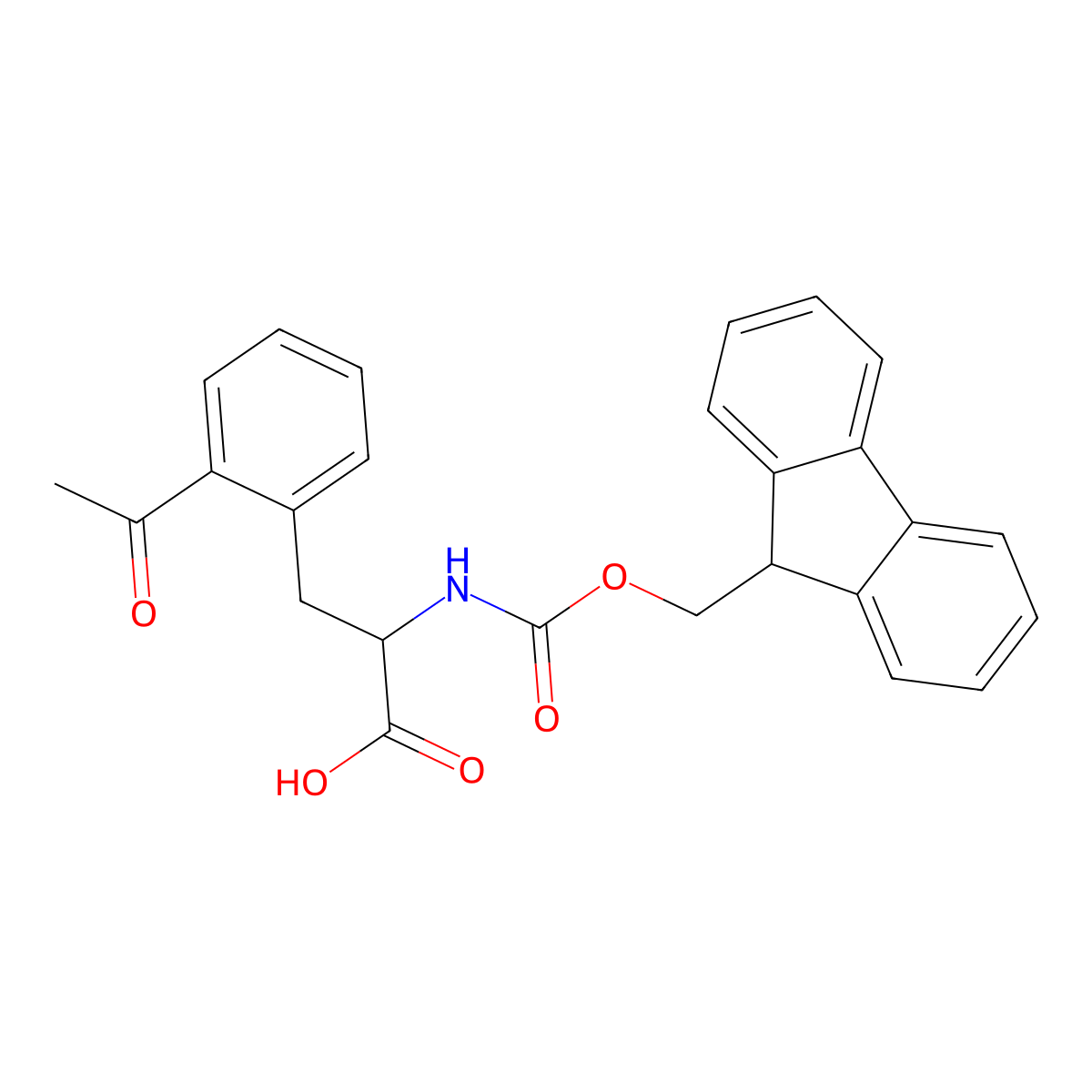 Fmoc-L-Phe(2-Ac)-OH molecular structure, CAS 1042909-39-6