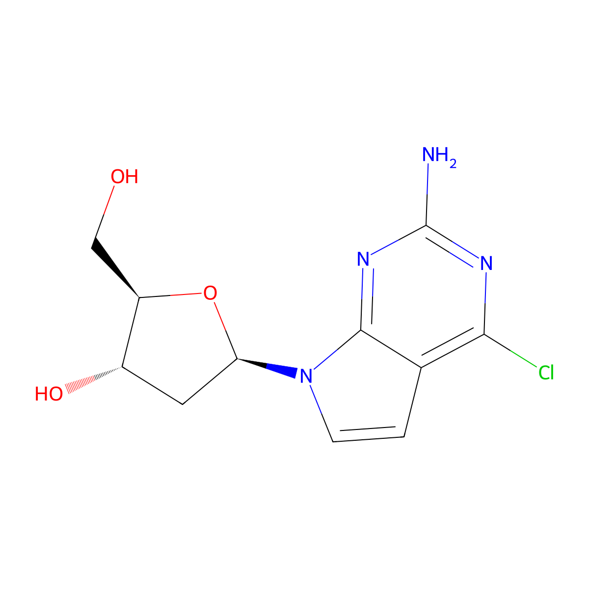 7-Deaza-4-Cl-2'-dG molecular structure, CAS 104291-17-0