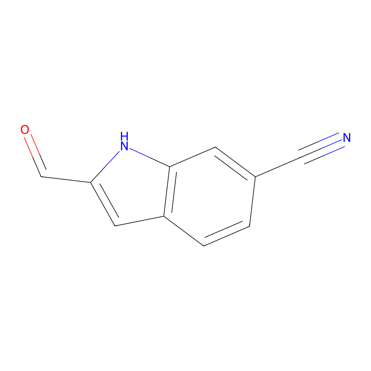 2-Formyl-1H-indole-6-carbonitrile molecular structure, CAS 104291-63-6