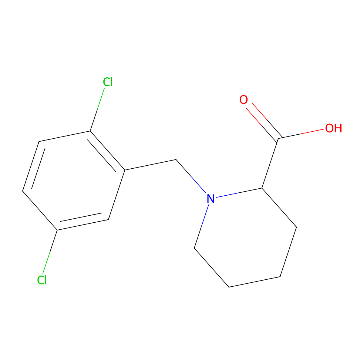 1-(2,5-Dichlorobenzyl)piperidine-2-carboxylic acid molecular structure, CAS 1042911-09-0