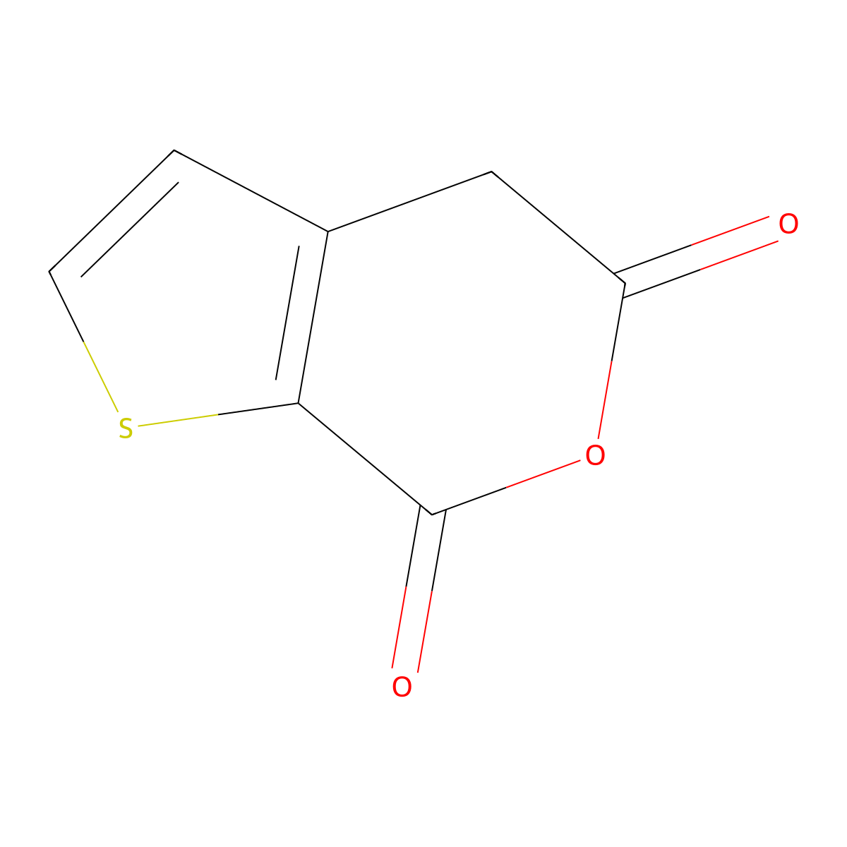 4H,5H,7H-thieno[2,3-c]pyran-5,7-dione molecular structure, CAS 104292-92-4