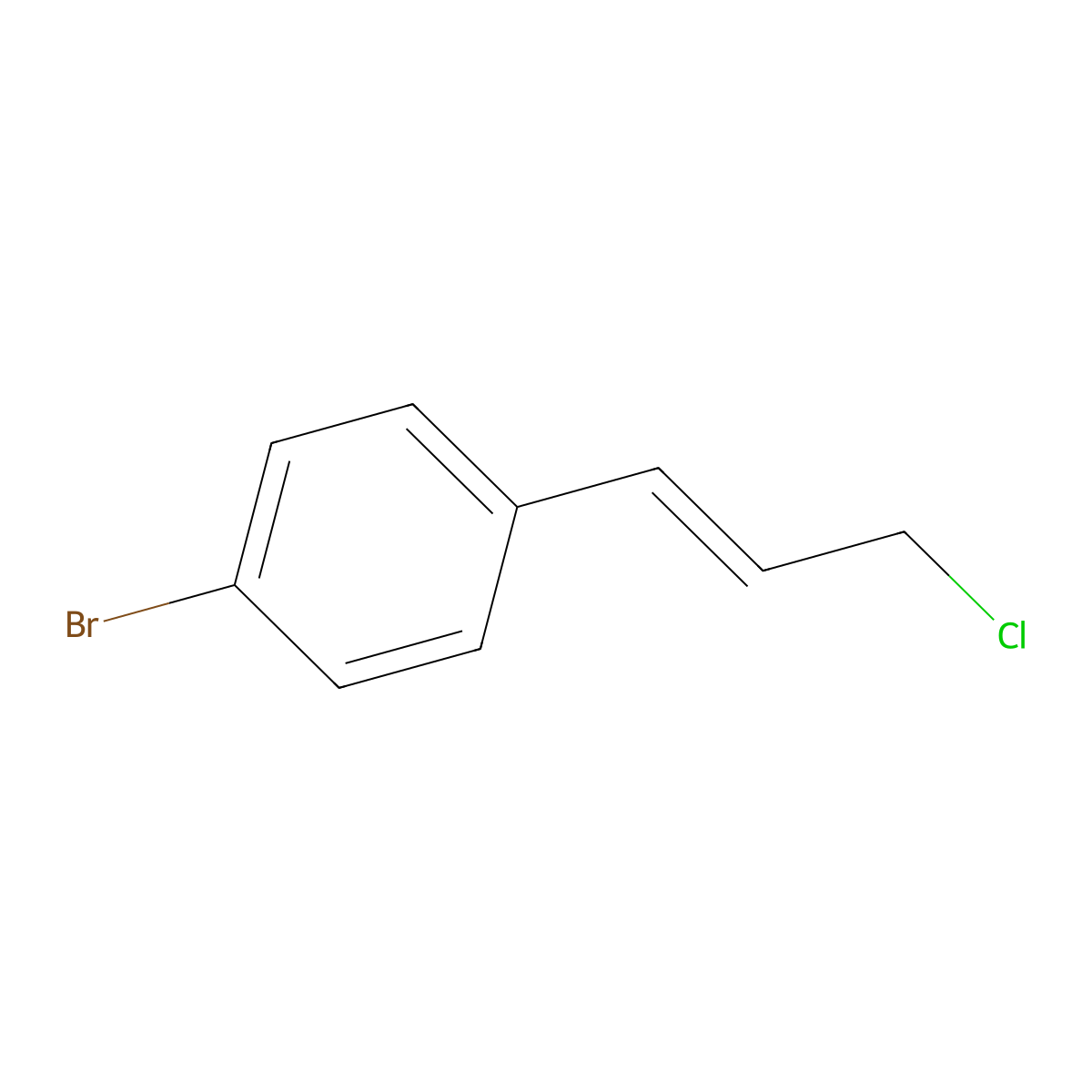 (E)-(3-chloroprop-1-enyl)-4-bromobenzene molecular structure, CAS 104293-07-4