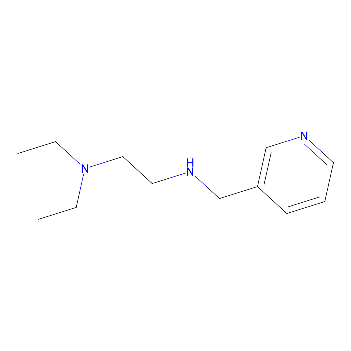 [2-(Diethylamino)ethyl][(pyridin-3-yl)methyl]amine molecular structure, CAS 104293-68-7