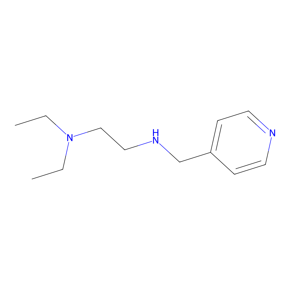 [2-(Diethylamino)ethyl][(pyridin-4-yl)methyl]amine molecular structure, CAS 104293-70-1