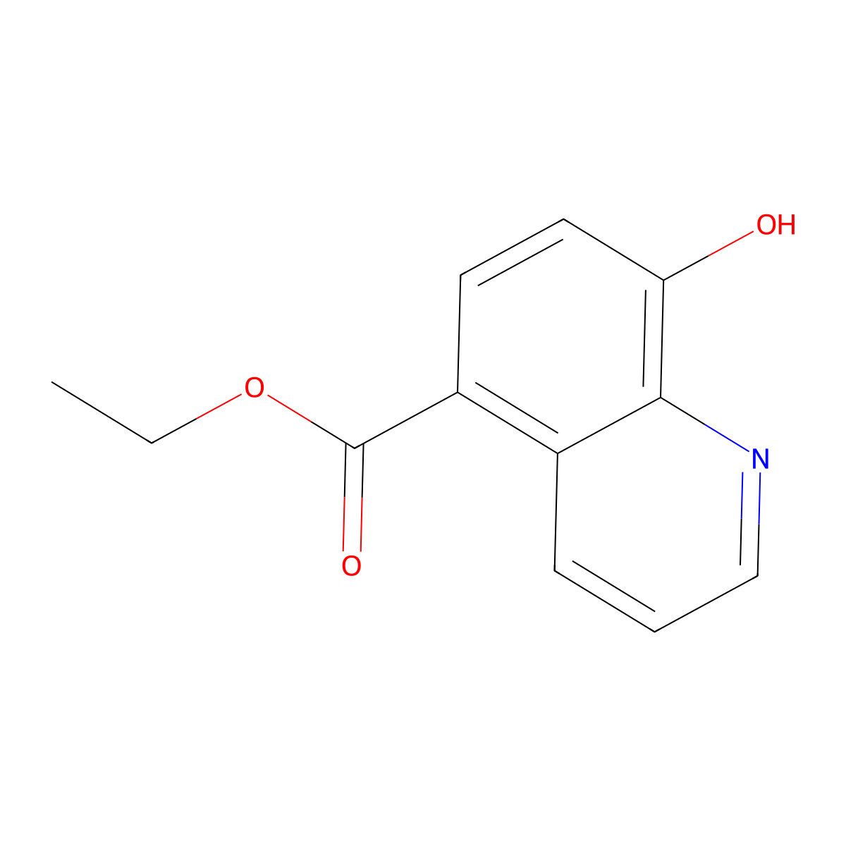 Ethyl 8-hydroxyquinoline-5-carboxylate molecular structure, CAS 104293-76-7