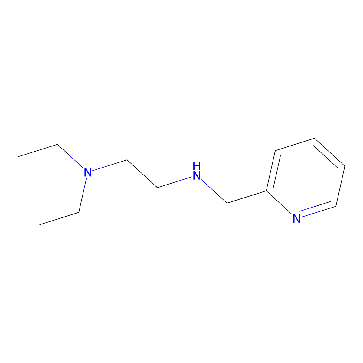 1,2-Ethanediamine, N,N-diethyl-N'-(2-pyridinylmethyl)- molecular structure, CAS 104295-25-2
