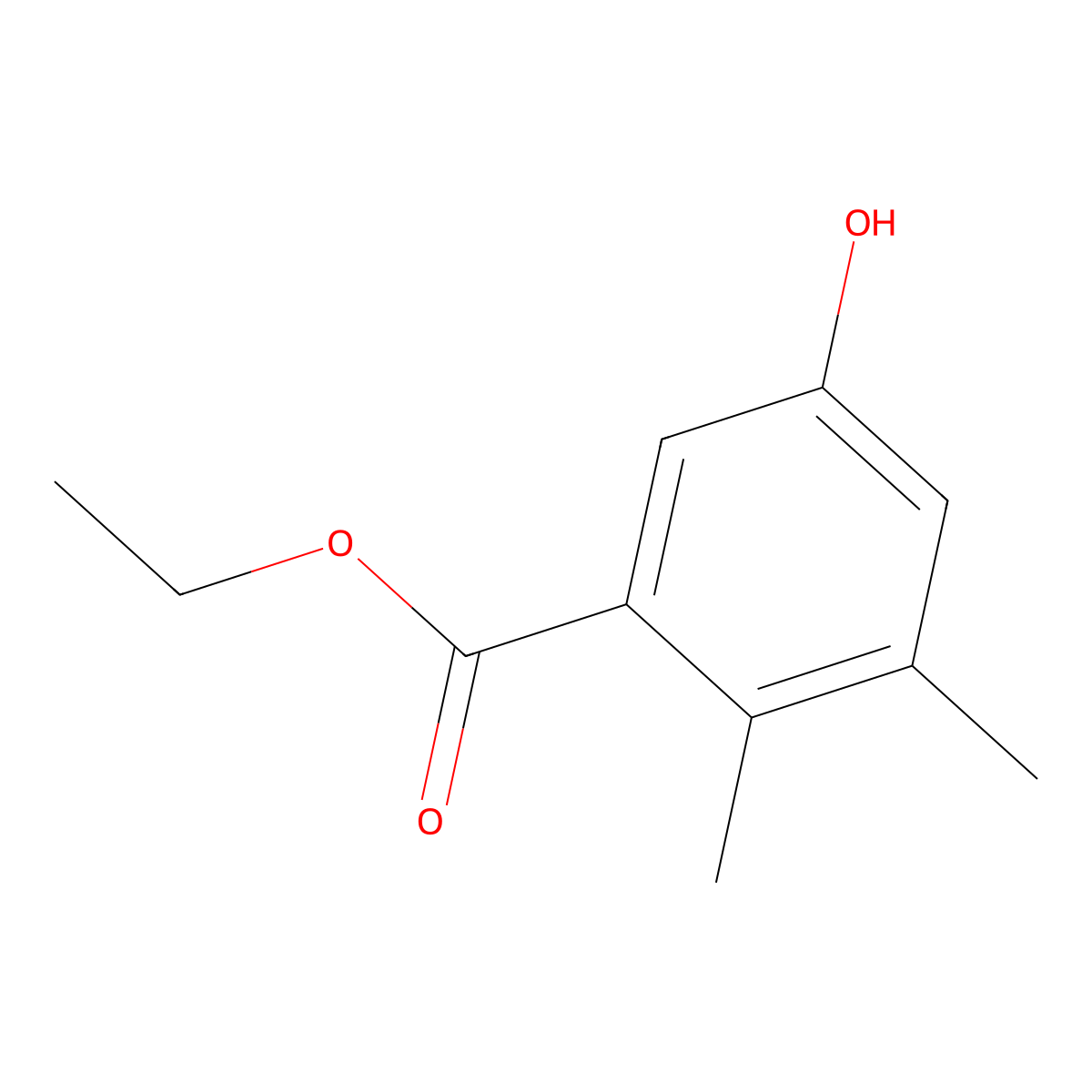 Ethyl 5-hydroxy-2,3-dimethylbenzoate molecular structure, CAS 104295-96-7