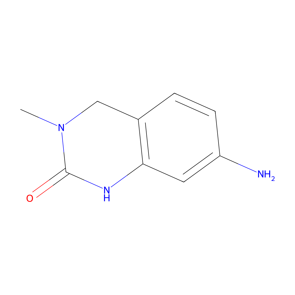7-Amino-3-methyl-3,4-dihydroquinazolin-2(1H)-one molecular structure, CAS 1042972-70-2