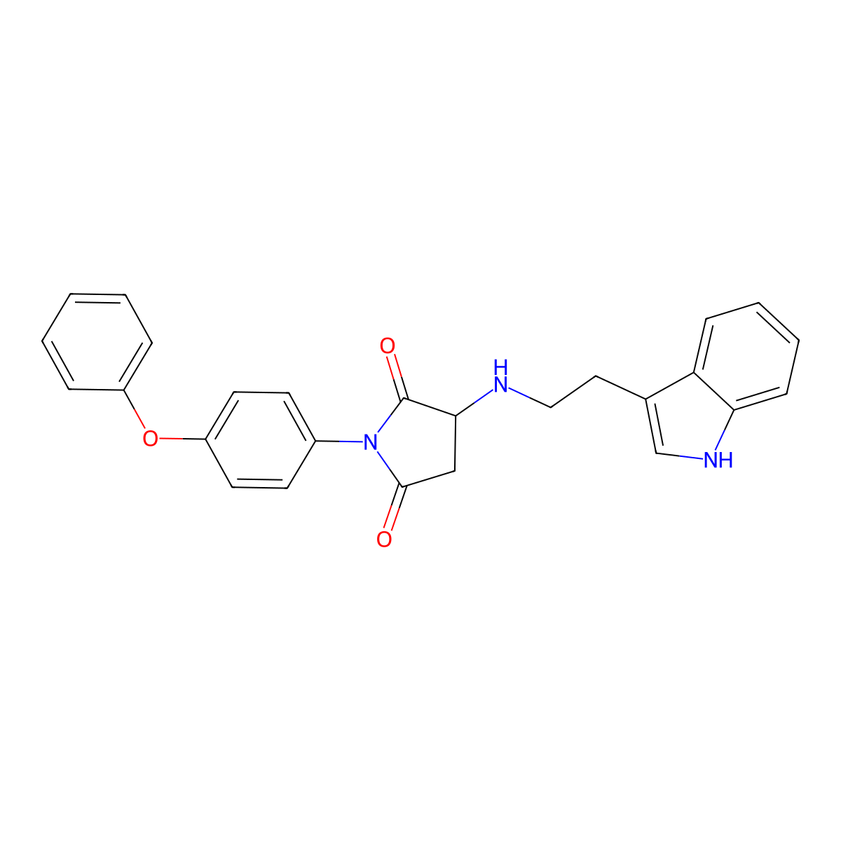 3-{[2-(1H-indol-3-yl)ethyl]amino}-1-(4-phenoxyphenyl)pyrrolidine-2,5-dione molecular structure, CAS 1042972-95-1