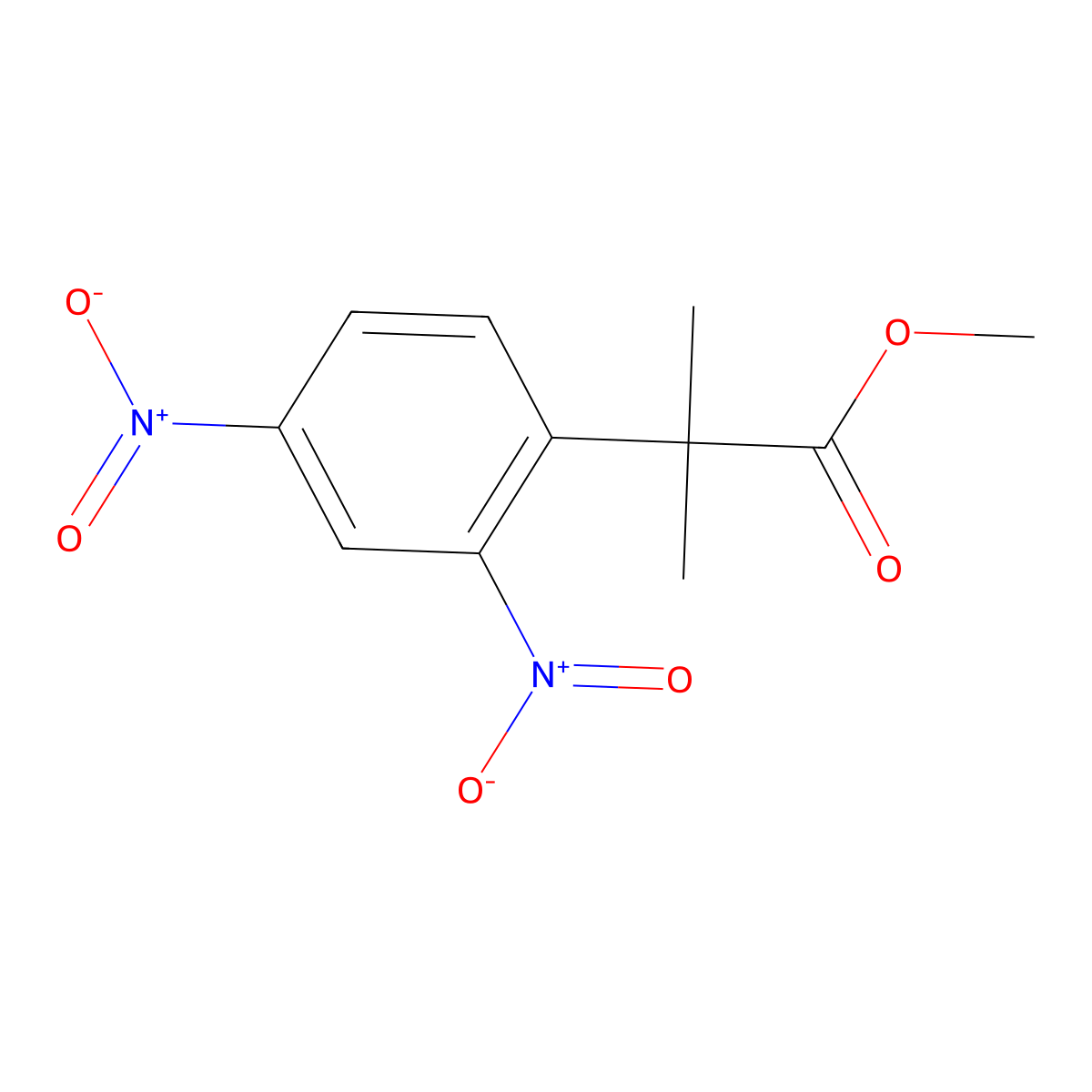 Methyl 2-(2,4-dinitrophenyl)-2-methylpropanoate molecular structure, CAS 1042973-63-6