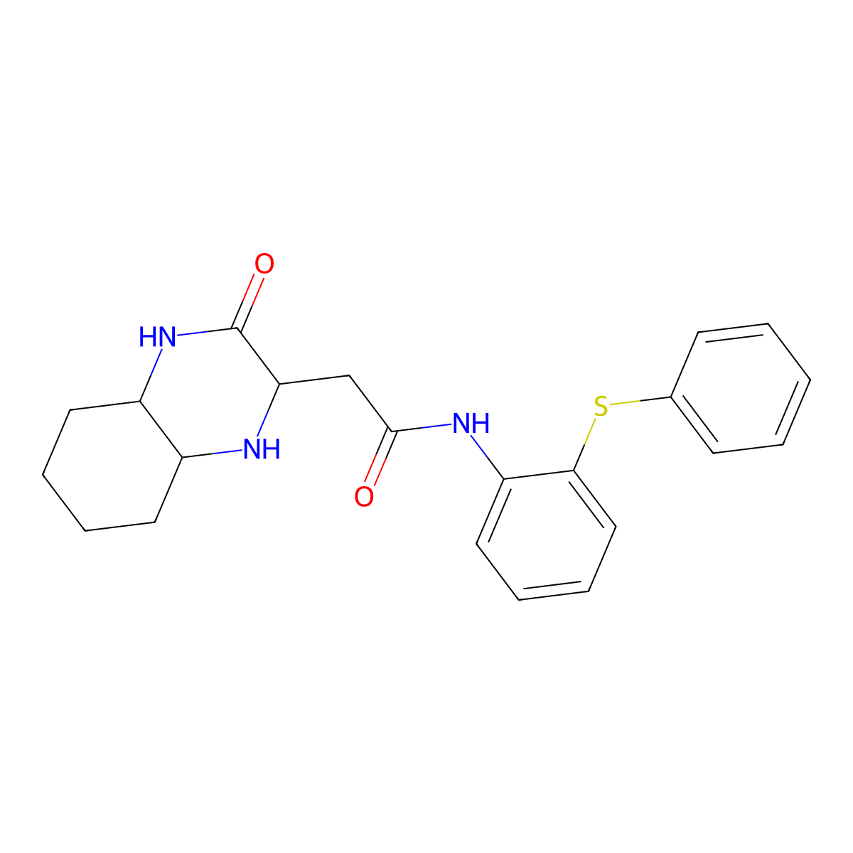 2-(3-oxodecahydroquinoxalin-2-yl)-N-[2-(phenylsulfanyl)phenyl]acetamide molecular structure, CAS 1042973-92-1