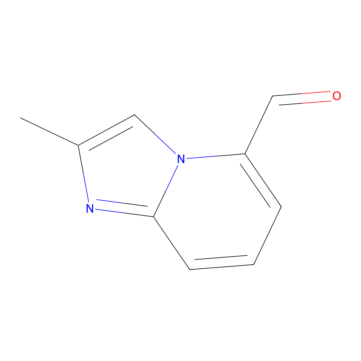 2-Methylimidazo[1,2-a]pyridine-5-carbaldehyde molecular structure, CAS 1042981-20-3