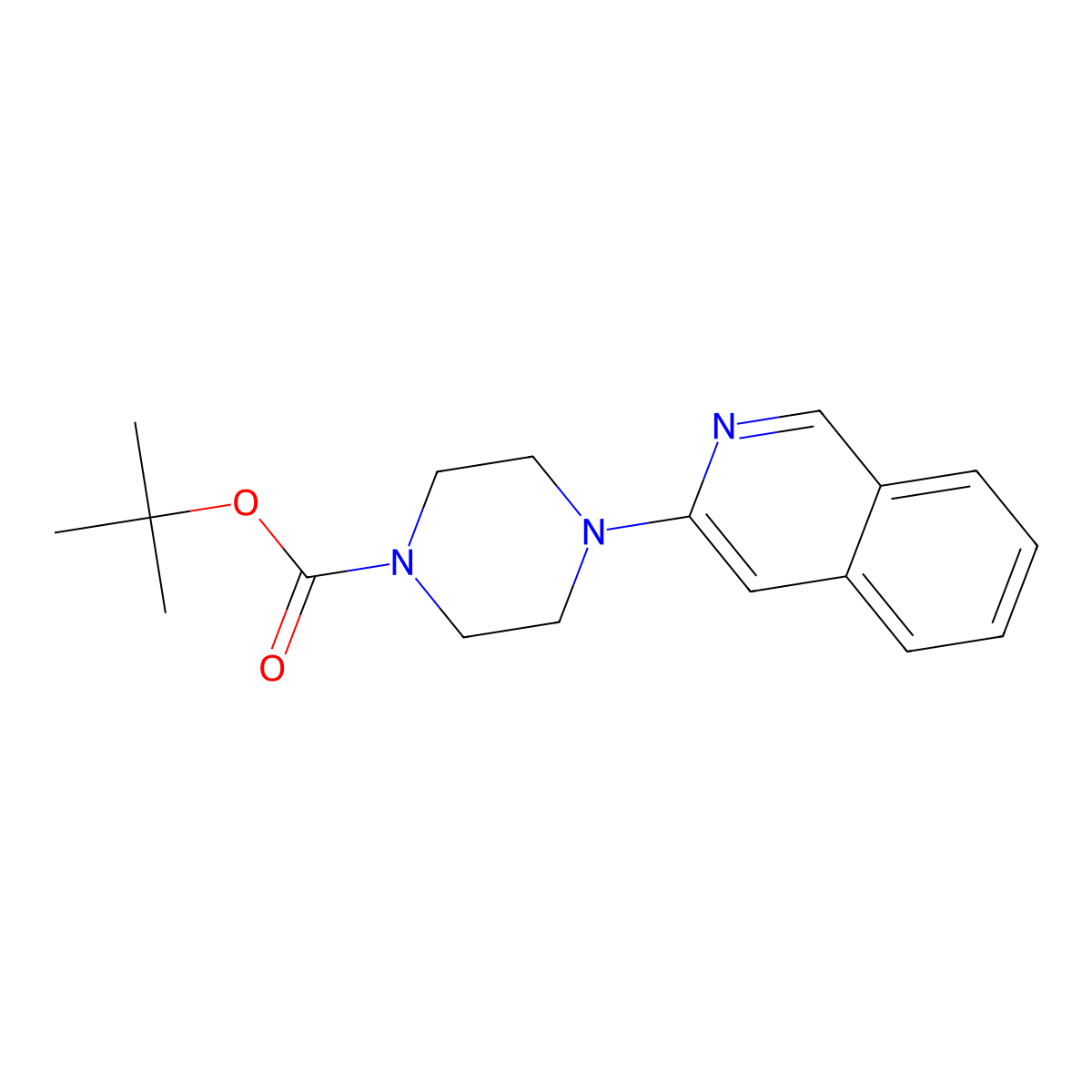 tert-Butyl 4-(isoquinolin-3-yl)piperazine-1-carboxylate molecular structure, CAS 1042986-15-1