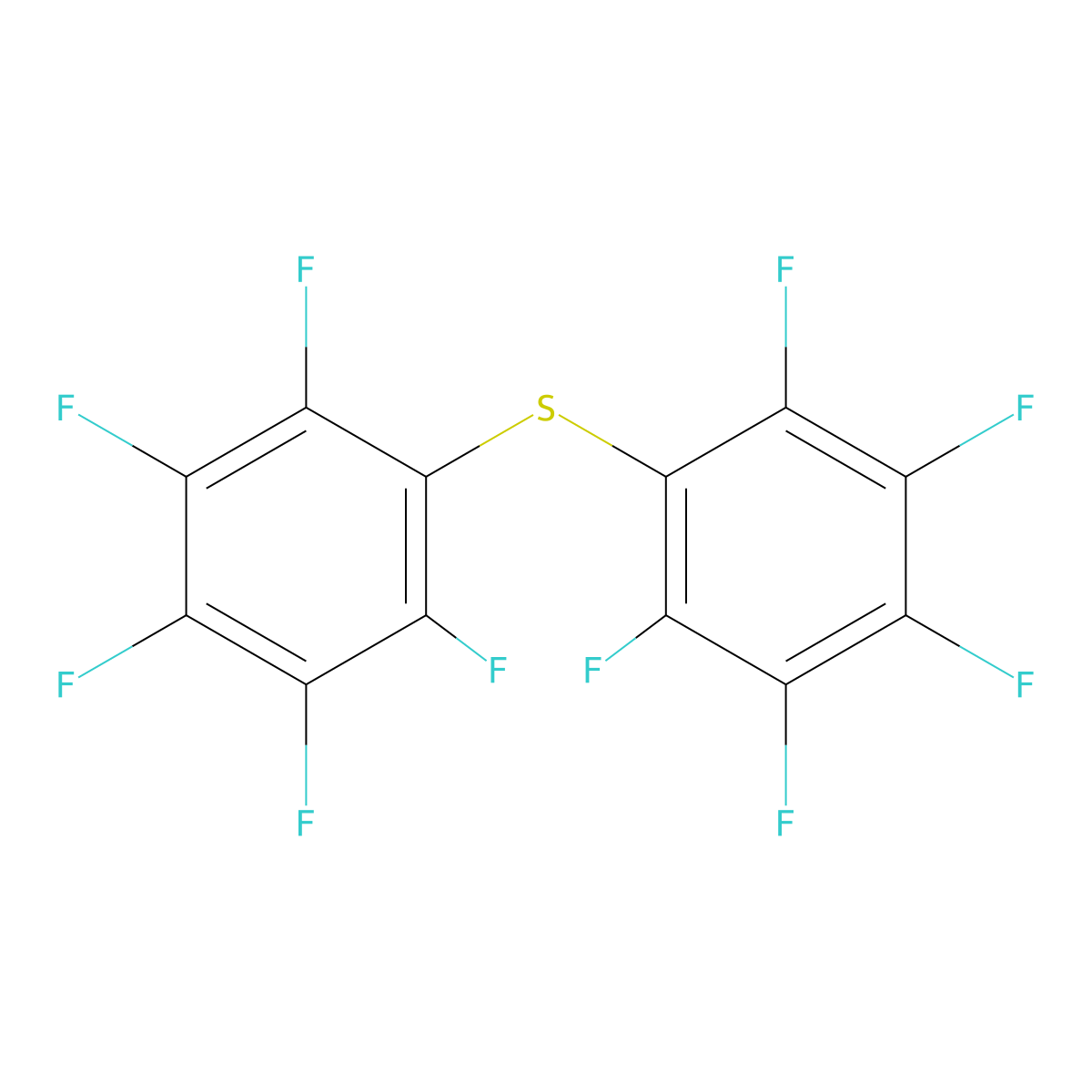 Bis(2,3,4,5,6-pentafluorophenyl) sulphide molecular structure, CAS 1043-50-1