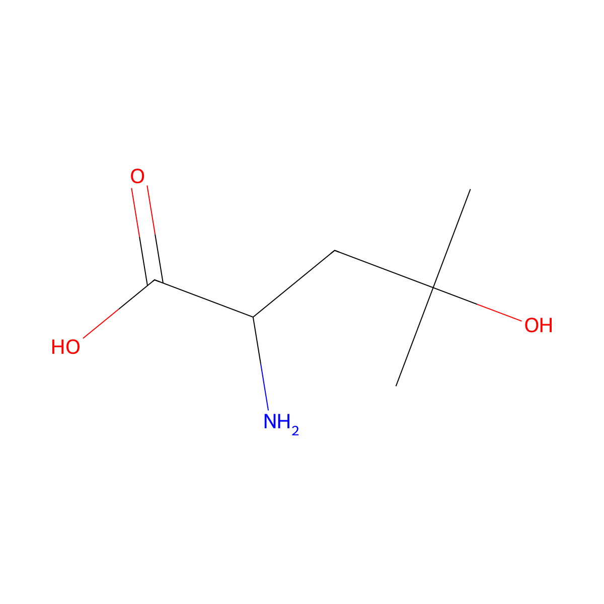 2-Amino-4-hydroxy-4-methylpentanoic acid molecular structure, CAS 104302-37-6