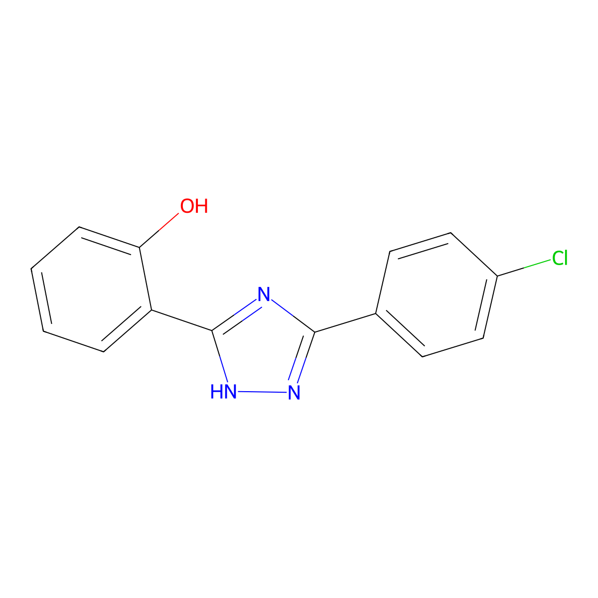 2-(5-(4-Chlorophenyl)-1H-1,2,4-triazol-3-yl)phenol molecular structure, CAS 104308-71-6