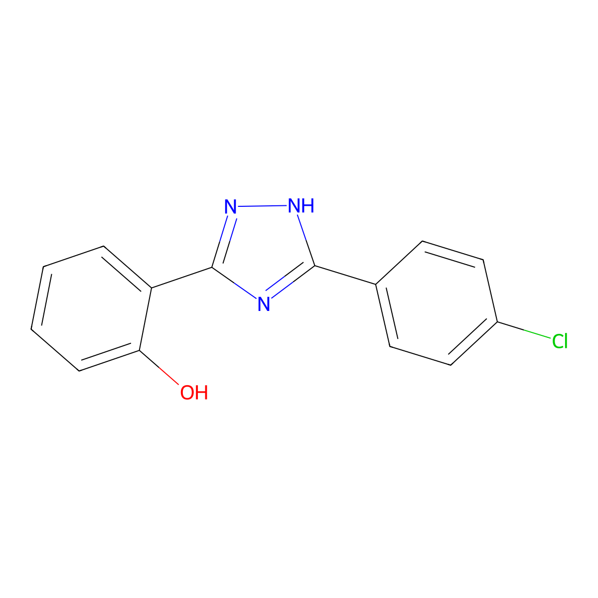 2-(5-(4-Chlorophenyl)-1H-1,2,4-triazol-3-yl)phenol molecular structure, CAS 104308-71-6
