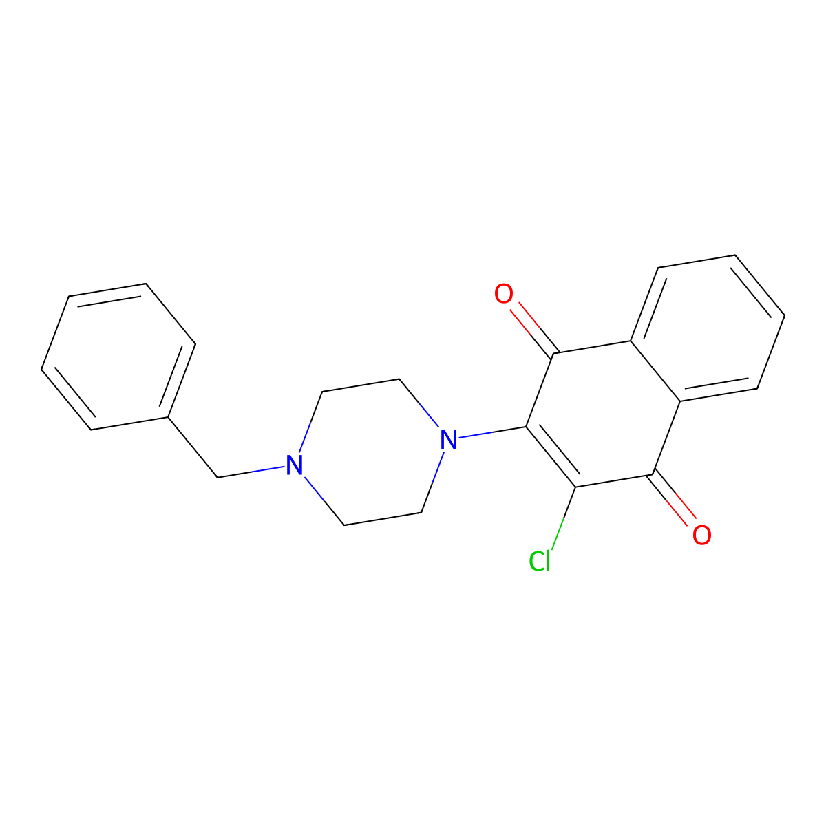 2-(4-Benzylpiperazino)-3-chloronaphthoquinone molecular structure, CAS 104309-93-5