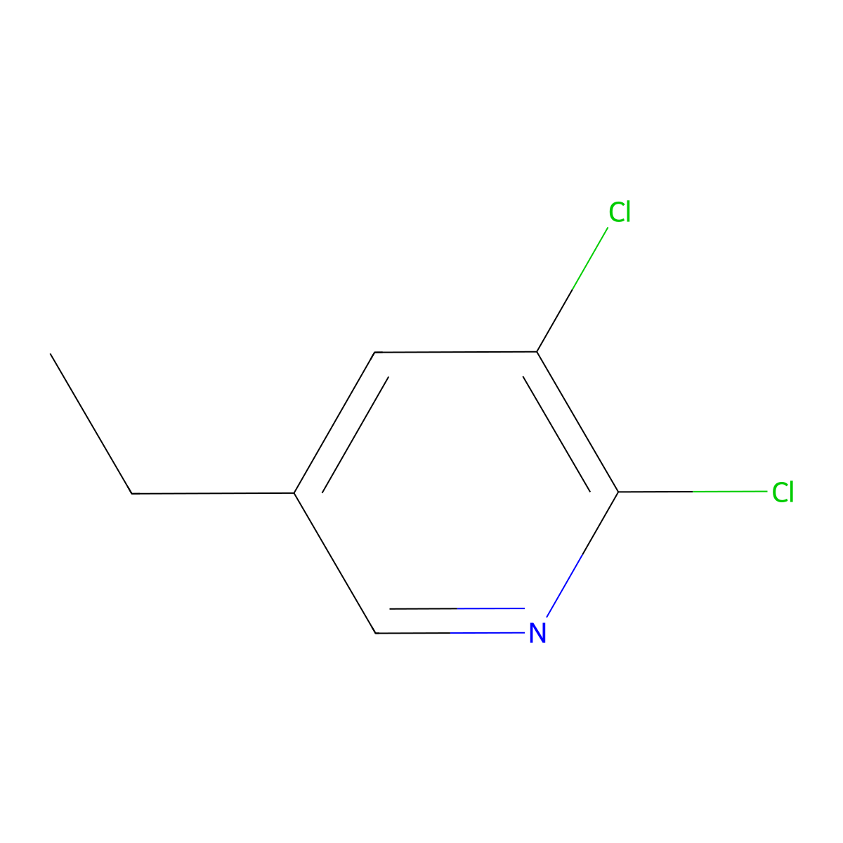 2,3-Dichloro-5-ethylpyridine molecular structure, CAS 104310-10-3