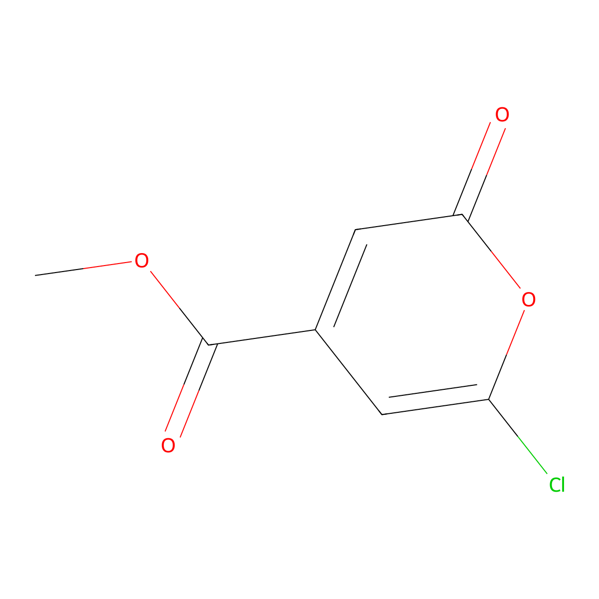 methyl 6-chloro-2-oxo-2H-pyran-4-carboxylate molecular structure, CAS 104310-21-6