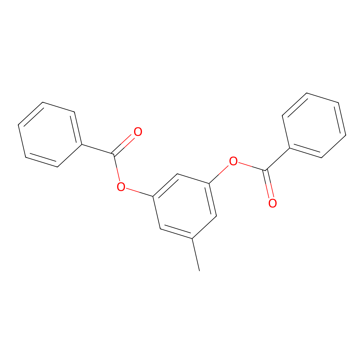 3-(Benzoyloxy)-5-methylphenyl benzoate molecular structure, CAS 104311-36-6
