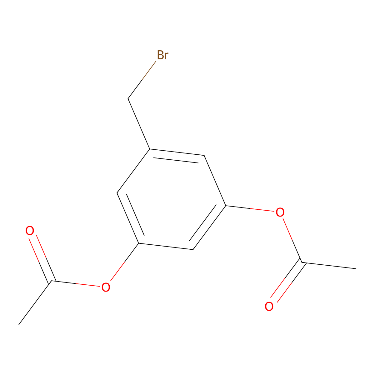 5-(Bromomethyl)-1,3-phenylene diacetate molecular structure, CAS 104311-39-9